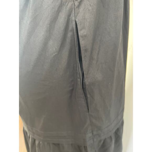QUINCE Black 100% Organic Cotton Tiered Maxi Dress NWT Size Large - Picture 13 of 14